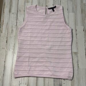 White House Black Markey Women's Dusty Rose Preforated Sleeveless Top